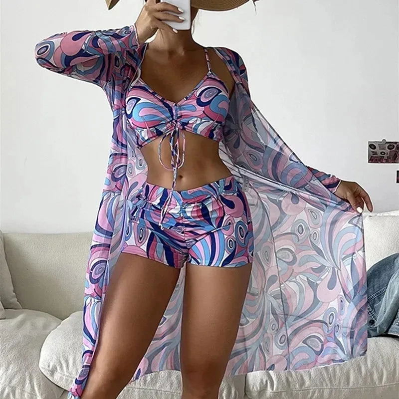 2024 Separate Swimsuits Tankini Set Female Swimwear Sports Beach Wear Two-Piece Bathing Suits Girls Pool Women Swimming Suit - Slobuy