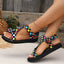 2024 Summer Flat Women's Shoes Hemp Rope Set Foot Beach Sandals Outdoor All-match Casual Slippers Large Size Women Sandals - Slobuy
