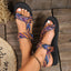 2024 Summer Flat Women's Shoes Hemp Rope Set Foot Beach Sandals Outdoor All-match Casual Slippers Large Size Women Sandals - Slobuy