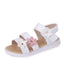 2024 Summer New Girls Sandals Kids Floral Sandals with 3 Flowers Princess Sweet for Wedding Party Dress Shoes Kids Sandals 21-36 - Slobuy