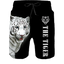 2024 Summer New Men Beach Shorts Casual Cool Animal 3d Print Tiger Short Pants Running Trunks Breathable Men Pockets Swimwear - Slobuy