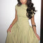 2024 Summer Women Elegant Pleated Green Dress Female O Neck Short Sleeve Patchwork Long Dresses Lady Street Partywear Vestidos - Slobuy