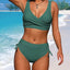2024 Women's Swimwear 2 Pieces High Waist Padded Bikini Push Up Bikini Sets Two Piece Backless Swimsuit - Slobuy