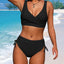2024 Women's Swimwear 2 Pieces High Waist Padded Bikini Push Up Bikini Sets Two Piece Backless Swimsuit - Slobuy