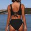 2024 Women's Swimwear 2 Pieces High Waist Padded Bikini Push Up Bikini Sets Two Piece Backless Swimsuit - Slobuy