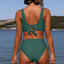 2024 Women's Swimwear 2 Pieces High Waist Padded Bikini Push Up Bikini Sets Two Piece Backless Swimsuit - Slobuy