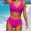 2024 Women's Swimwear 2 Pieces High Waist Padded Bikini Push Up Bikini Sets Two Piece Backless Swimsuit - Slobuy