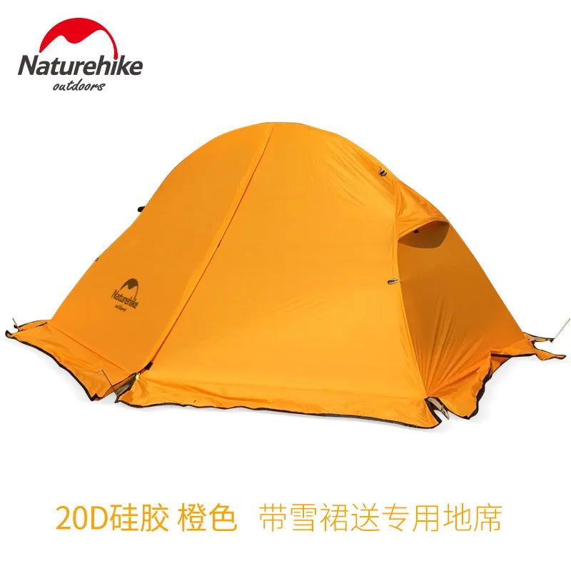 Naturehike Professional Single Cycling Tent Portable Double Layer 210T/20D Nylon Silicone Tent for 3 Seasons Cycling - Slobuy