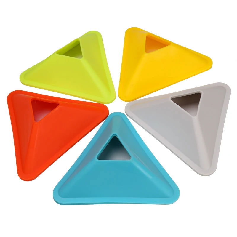 20PCS 40PCS Football Training Disc Triangle Soccer Practice Field Sports Agility Training Cone Portable Equipment for Kids Adult - Slobuy