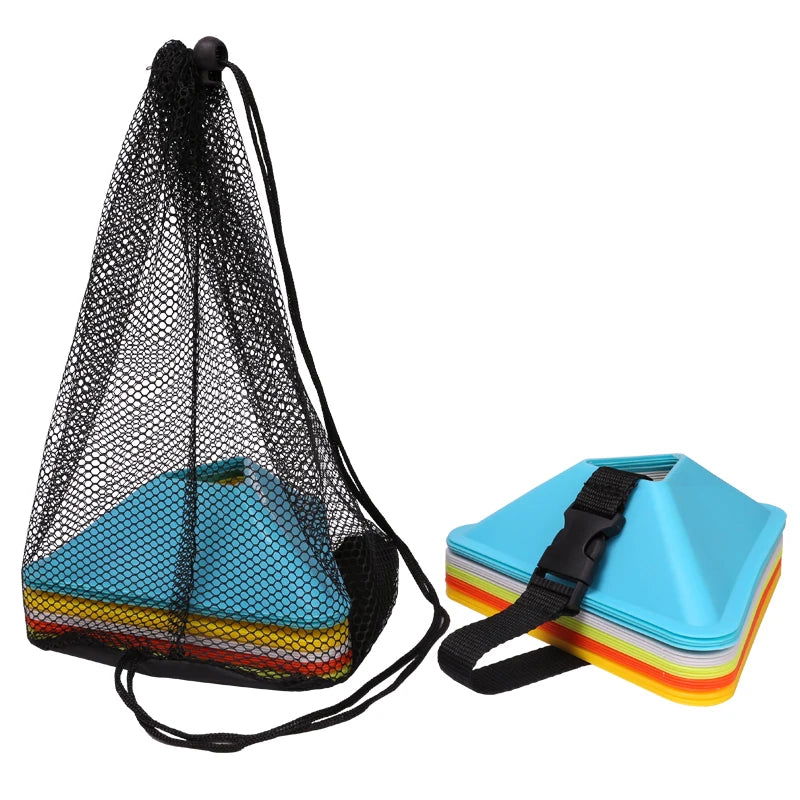 20PCS 40PCS Football Training Disc Triangle Soccer Practice Field Sports Agility Training Cone Portable Equipment for Kids Adult - Slobuy