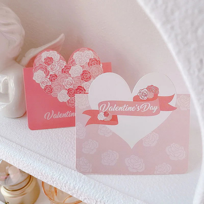 20Pcs 3D Cloud Heart Fold Handwritten Paper Greeting Cards Bouquet Wishes Message Card for Wedding Valentine's Day Party Decor - Slobuy