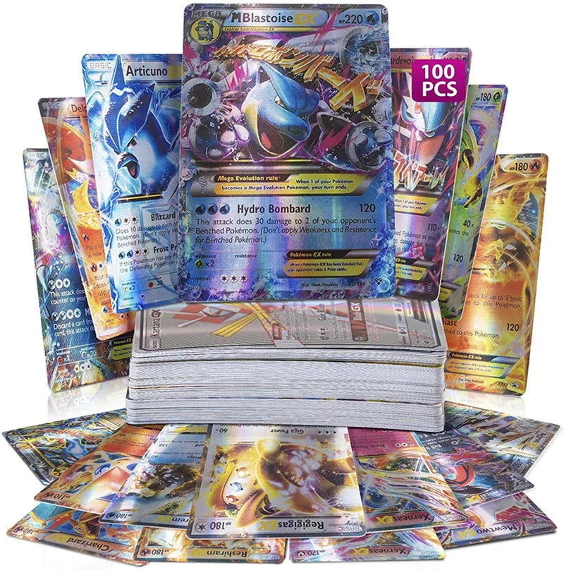 20Pcs English Pokemon Cards GX Tag Team Vmax EX Mega Shining Game Battle Carte Trading Collection Cards Toys Children Gifts - Slobuy