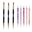 5/20Pcs Nail Art Brush Design Tip Painting Drawing Carving Dotting Pen FlatFan Liner Acrylic Gel UV Polish Manicure Tools - Slobuy