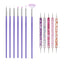 5/20Pcs Nail Art Brush Design Tip Painting Drawing Carving Dotting Pen FlatFan Liner Acrylic Gel UV Polish Manicure Tools - Slobuy