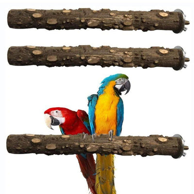 10/15/20cm Birds Accessories Equipment for Parrots Supplies Pet Raw Wood Tree Branch Stand Rack Perches Chew Bite Toys Stick - Slobuy