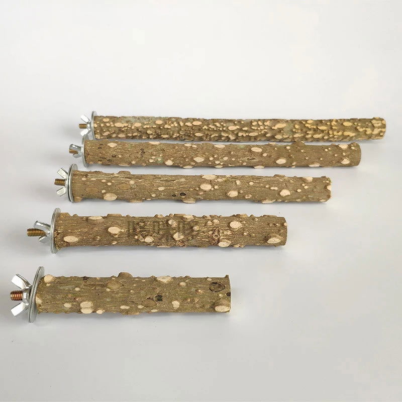 10/15/20cm Birds Accessories Equipment for Parrots Supplies Pet Raw Wood Tree Branch Stand Rack Perches Chew Bite Toys Stick - Slobuy