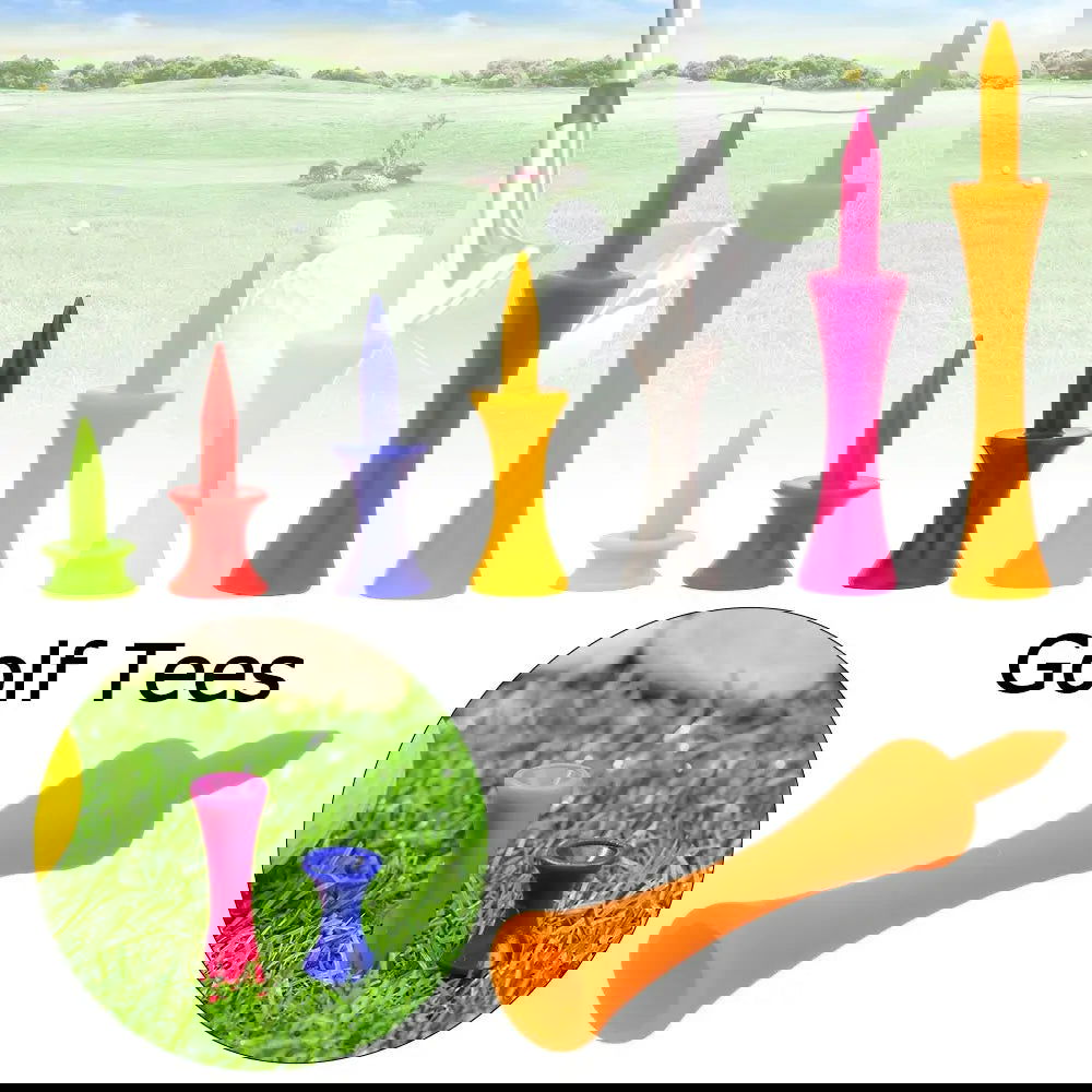 20pcs Colorful Plastic Golf Tee Step Down Graduated Castle Tee Height Control  for Golf Accessories - Slobuy