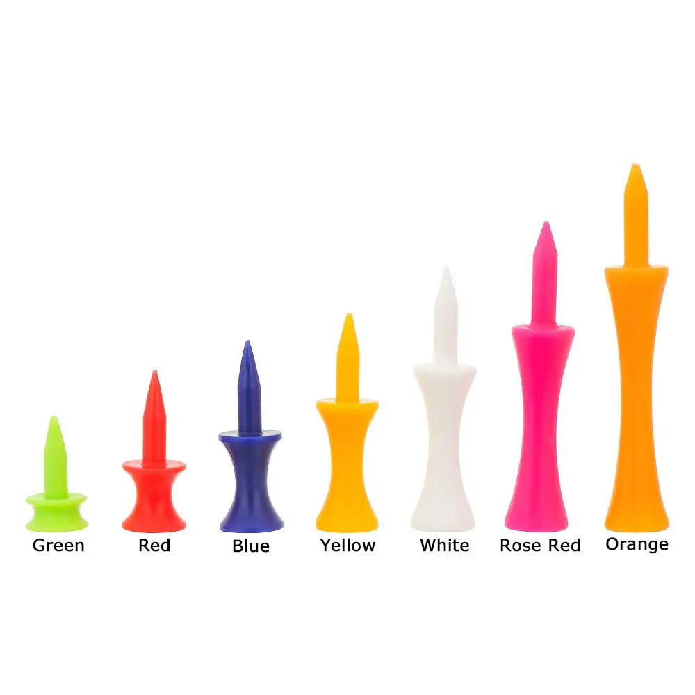 20pcs Colorful Plastic Golf Tee Step Down Graduated Castle Tee Height Control  for Golf Accessories - Slobuy