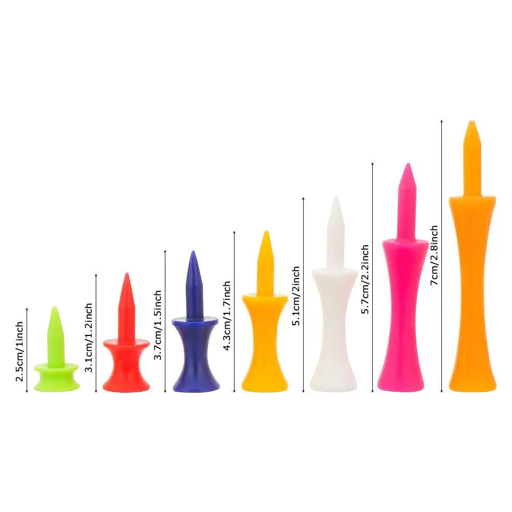 20pcs Colorful Plastic Golf Tee Step Down Graduated Castle Tee Height Control  for Golf Accessories - Slobuy