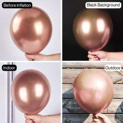 20pcs Metallic Confetti Balloons Party Latex Balloons for Birthday Weddings Anniversary Valentine's Day Party Decorations - Slobuy