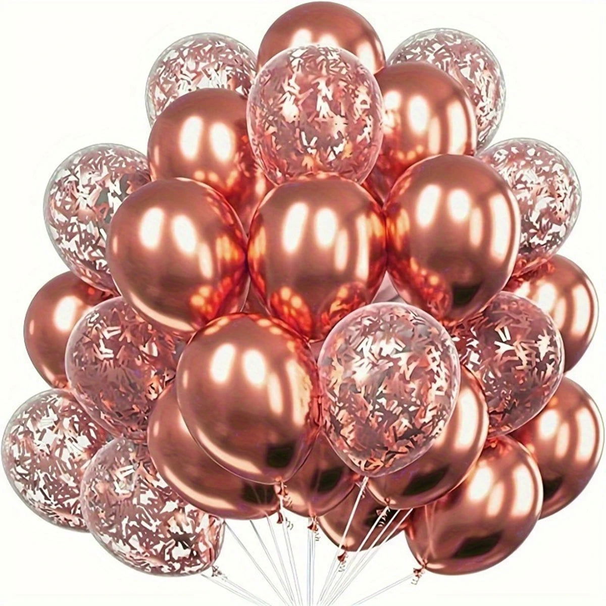 20pcs Metallic Confetti Balloons Party Latex Balloons for Birthday Weddings Anniversary Valentine's Day Party Decorations - Slobuy
