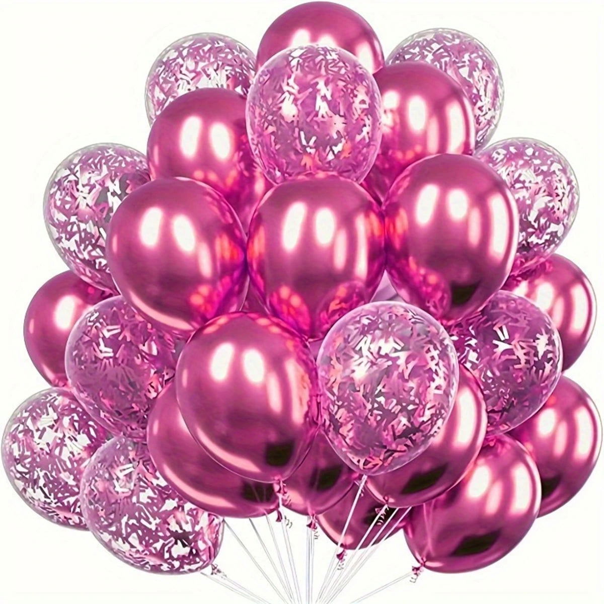 20pcs Metallic Confetti Balloons Party Latex Balloons for Birthday Weddings Anniversary Valentine's Day Party Decorations - Slobuy