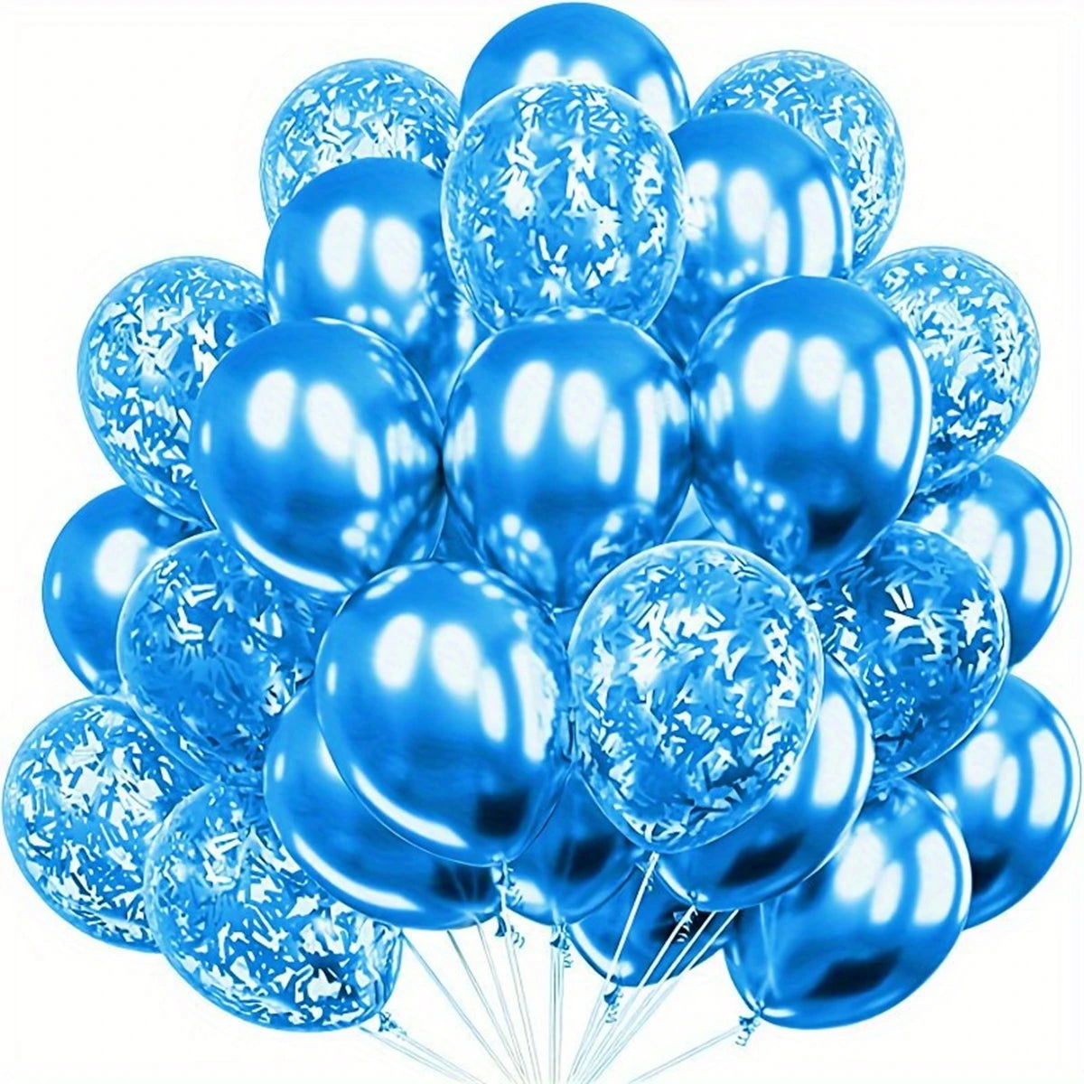 20pcs Metallic Confetti Balloons Party Latex Balloons for Birthday Weddings Anniversary Valentine's Day Party Decorations - Slobuy