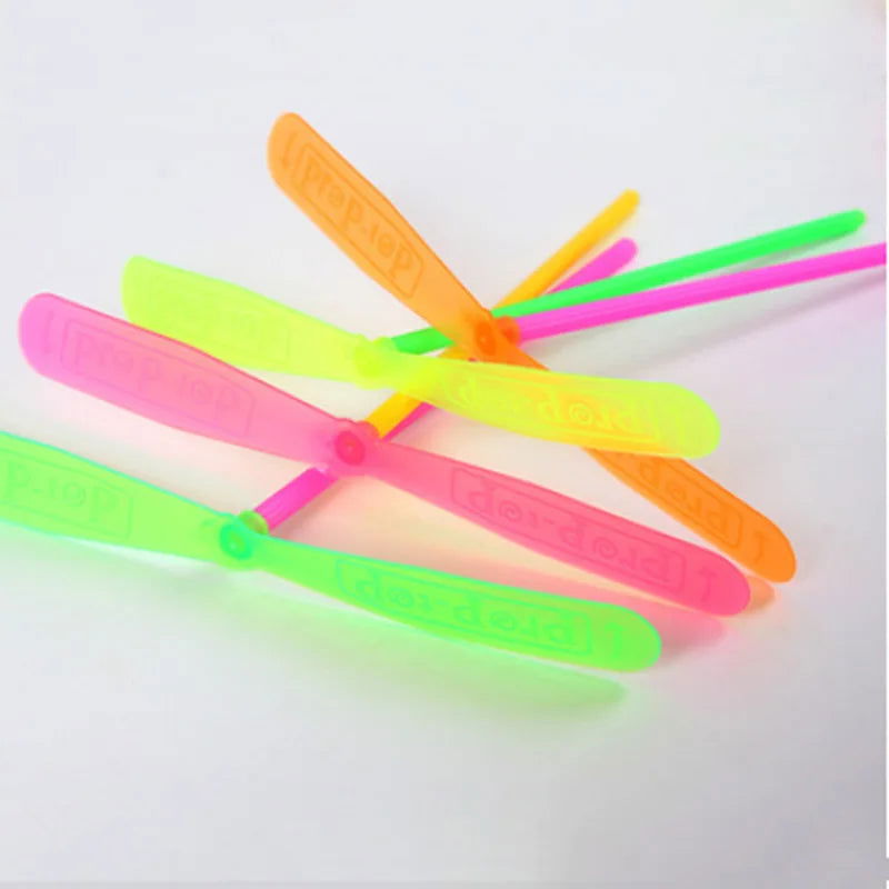 10/20pcs Novelty Plastic Bamboo Dragonfly Propeller Outdoor Classic Toy Kid Gift Rotating Flying Arrow Multicolor Random Color - Slobuy