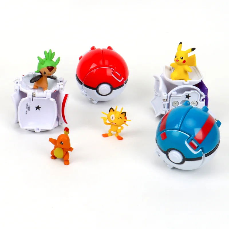21 Styles Pokemon Elf Ball Anime Figure Pikachu Charizard Pocket Monster Variant Pokemon Elf Ball Toy Action Model Gift - Slobuy