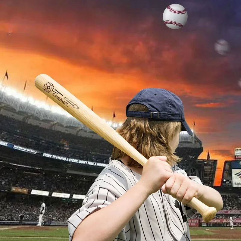 21 inch Solid Wood Baseball Bat Professional Hardwood Baseball Stick Softball Outdoor Sports Fitness Equipment Self-Defense Gear - Slobuy