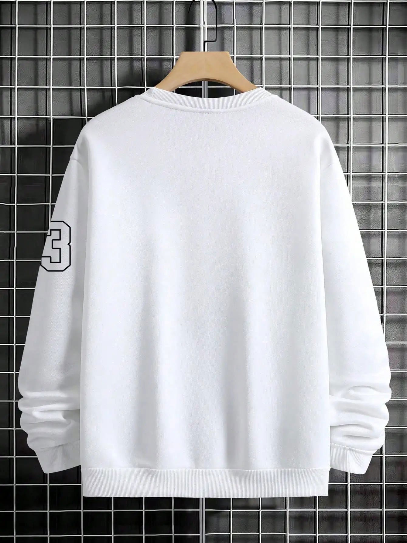 23 USA Art Letter Design Man Clothes Street Style Fleece Sweatshirts Autumn Casual Hoodies Fashionable Crewneck Pullovers - Slobuy