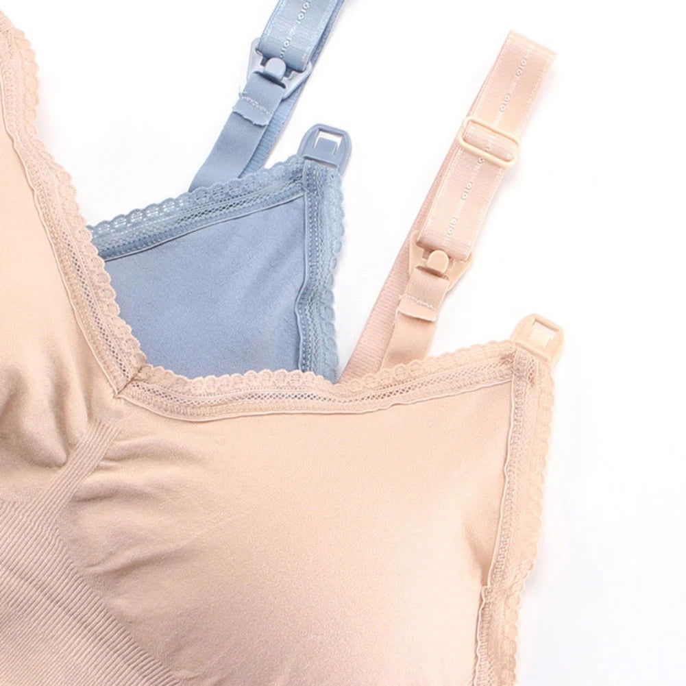 24-35Y Summer Solid Clolor Sleeveless Nursing Clothes Women Pregnant Tank Top Plus Size Maternity Clothing Breastfeeding Vest - Slobuy