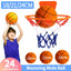 18/21/24CM Kids Bouncing Mute Ball High-Resilience Mute Dribbling Basketball Training Foam Ball 1-2Pcs Basketball Hoop Orange - Slobuy
