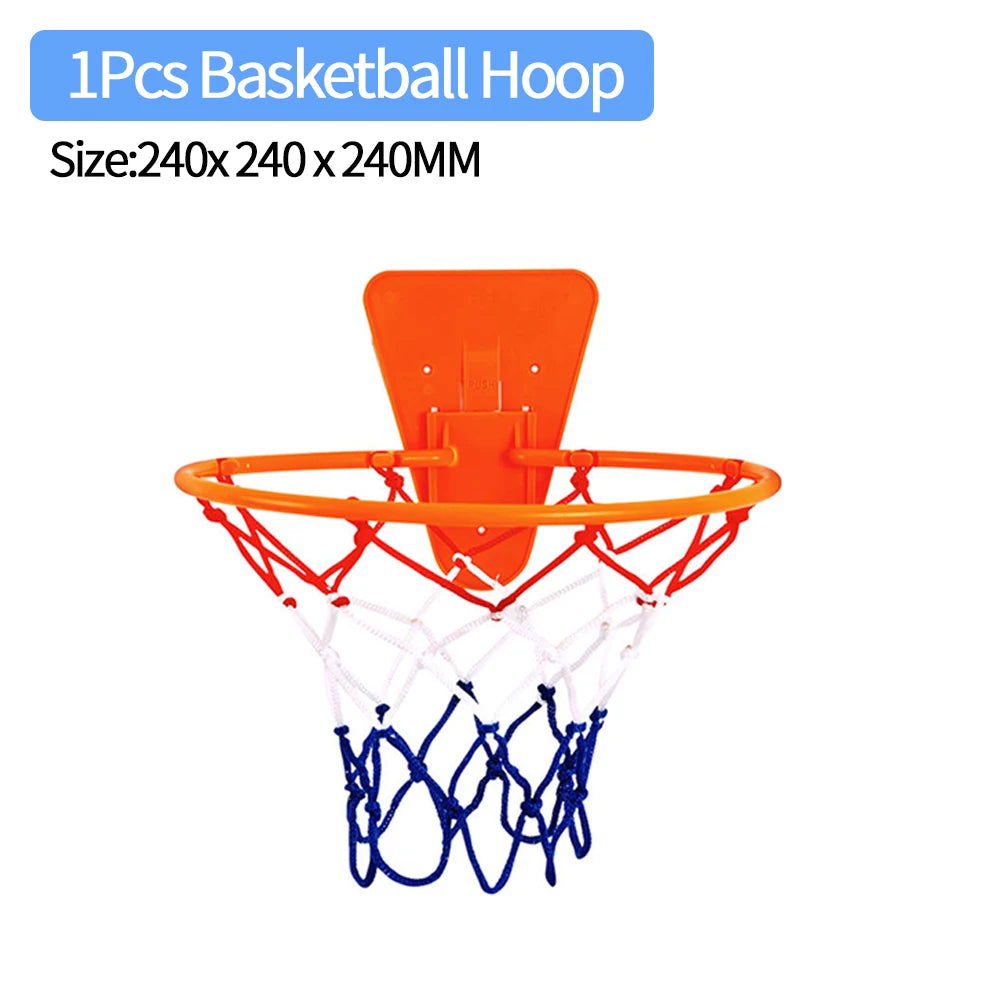 18/21/24CM Kids Bouncing Mute Ball High-Resilience Mute Dribbling Basketball Training Foam Ball 1-2Pcs Basketball Hoop Orange - Slobuy