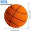 18/21/24CM Kids Bouncing Mute Ball High-Resilience Mute Dribbling Basketball Training Foam Ball 1-2Pcs Basketball Hoop Orange - Slobuy
