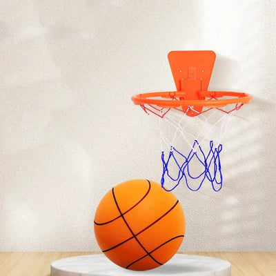 18/21/24CM Kids Bouncing Mute Basketball Squeezable Mute Bouncing Basketball Indoor Silent Ball Foam Basketball Bounce Ball - Slobuy