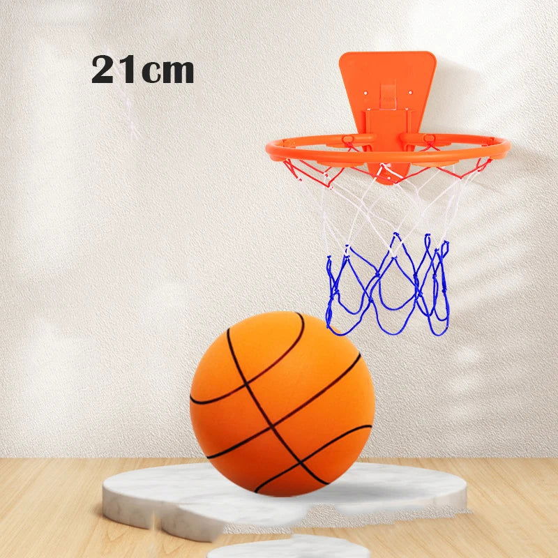 18/21/24CM Kids Bouncing Mute Basketball Squeezable Mute Bouncing Basketball Indoor Silent Ball Foam Basketball Bounce Ball - Slobuy