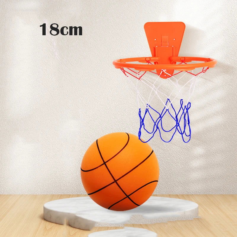 18/21/24CM Kids Bouncing Mute Basketball Squeezable Mute Bouncing Basketball Indoor Silent Ball Foam Basketball Bounce Ball - Slobuy