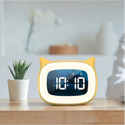 Rechargable Digital Alarm Clock Night Light Touch Snooze Always-on Display Desktop Table Clock 12/24H Dual Alarm Music LED Clock - Slobuy