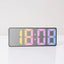 Acrylic Digital Alarm Clock Voice Control Colorful Font Night Mode Table Clock Snooze 12/24H Electronic LED Clocks - Slobuy