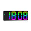 Acrylic Digital Alarm Clock Voice Control Colorful Font Night Mode Table Clock Snooze 12/24H Electronic LED Clocks - Slobuy