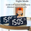 Voice Control Digital Alarm Clock Temperature Dual Alarm Snooze Desktop Table Clock Night Mode 12/24H LED Clock Watch - Slobuy