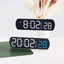 Voice Control Digital Alarm Timer Clock Temperature Dual Alarm Desktop Table Clock Night Mode 12/24H LED Clock Watch Desk Clock - Slobuy