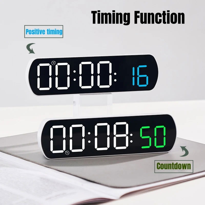 Voice Control Digital Alarm Timer Clock Temperature Dual Alarm Desktop Table Clock Night Mode 12/24H LED Clock Watch Desk Clock - Slobuy