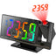180° Arm Projection Alarm Clock Time Temperature USB Plug-in Digital Alarm Clock Snooze Table Clock 12/24H Projector LED Clock - Slobuy