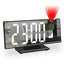 180° Arm Projection Alarm Clock Time Temperature USB Plug-in Digital Alarm Clock Snooze Table Clock 12/24H Projector LED Clock - Slobuy
