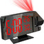 180° Arm Projection Digital Alarm Clock Temperature Humidity Night Mode Snooze 12/24H USB Plug-in Projector Table LED Clock - Slobuy