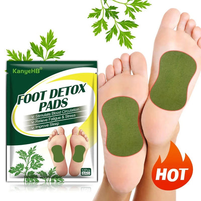 Detox Foot Patches Pads 12/24Pcs Natural Herbal Wormwood Artemisia Argyi Feet Body Toxins Cleansing Relieve Stress Help Sleeping - Slobuy