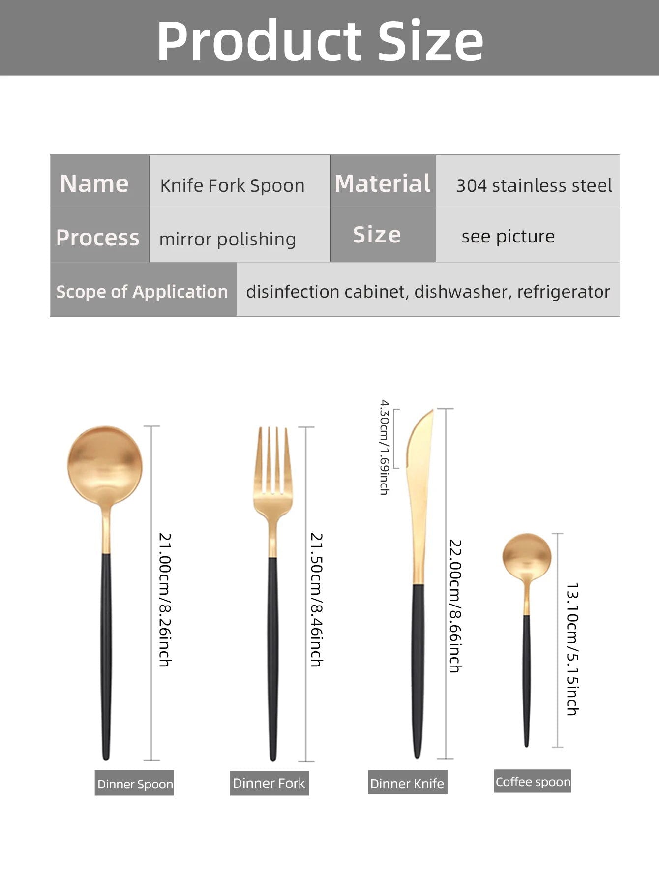 24Pcs Stainless Steel Dinnerware Set Black Gold Cutlery Spoon Fork Knife Western Cutleri Silverware Flatware Tableware Supplies - Slobuy