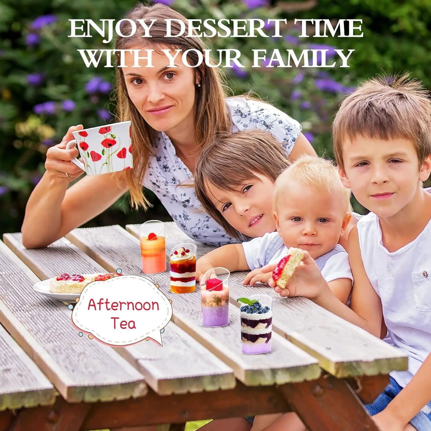 12/24 70ml Plastic Pudding Cups Ice-Cream Mousse Dessert Picnic Party Packing Dessert Cups Christmas Supplies - Slobuy